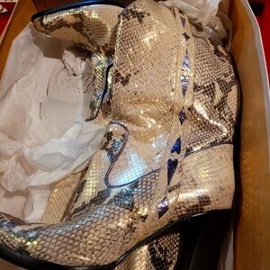 Metallic Crop Cowboy Boots